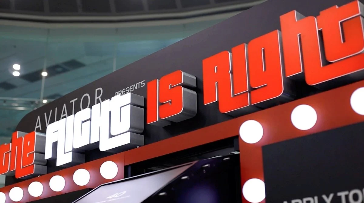 The flight is right - sign