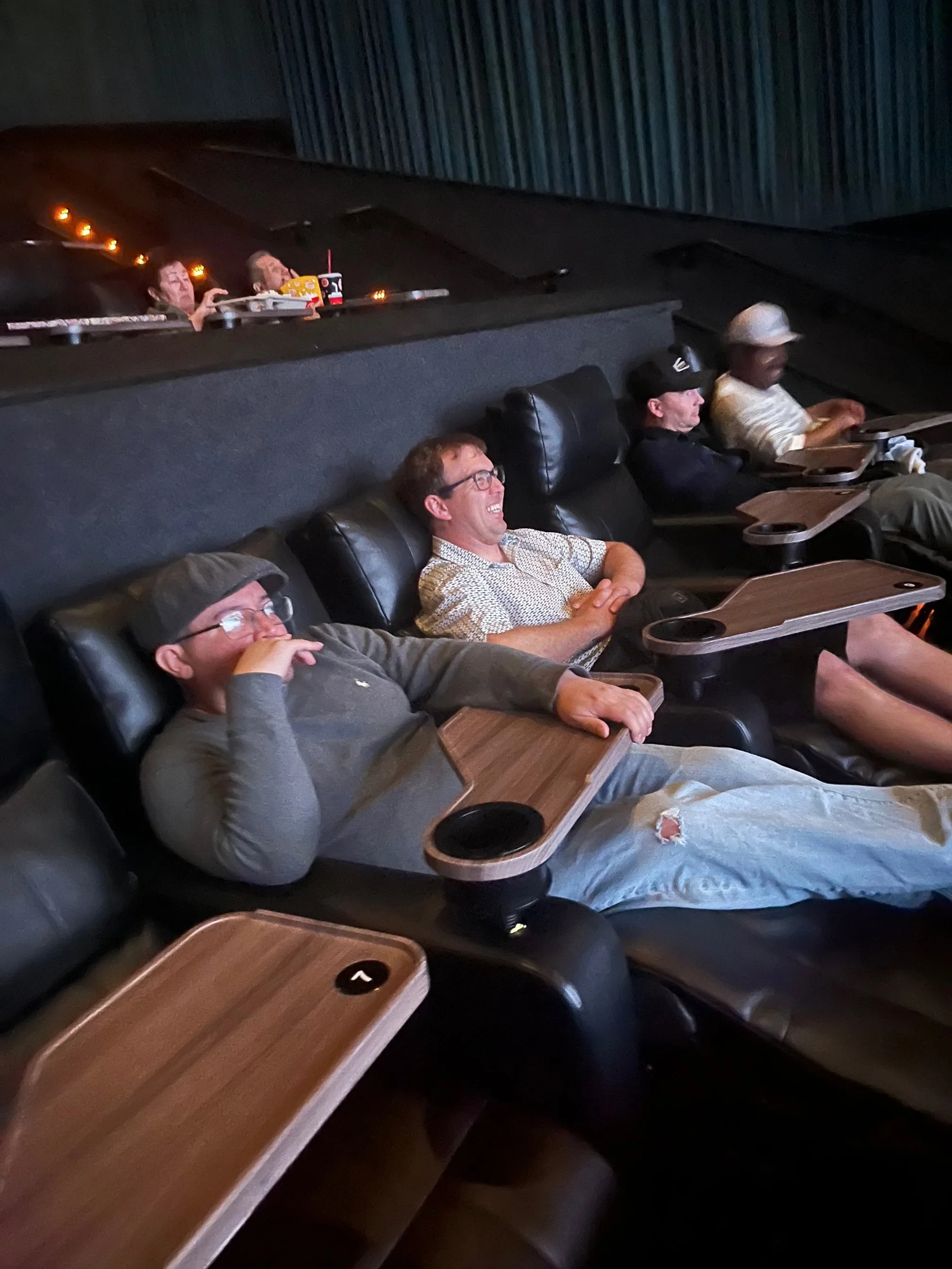  Brian, Sean, Otto and David got to go see the Top Gun sequel "Maverick"with caregiver Justin and Bertha. 