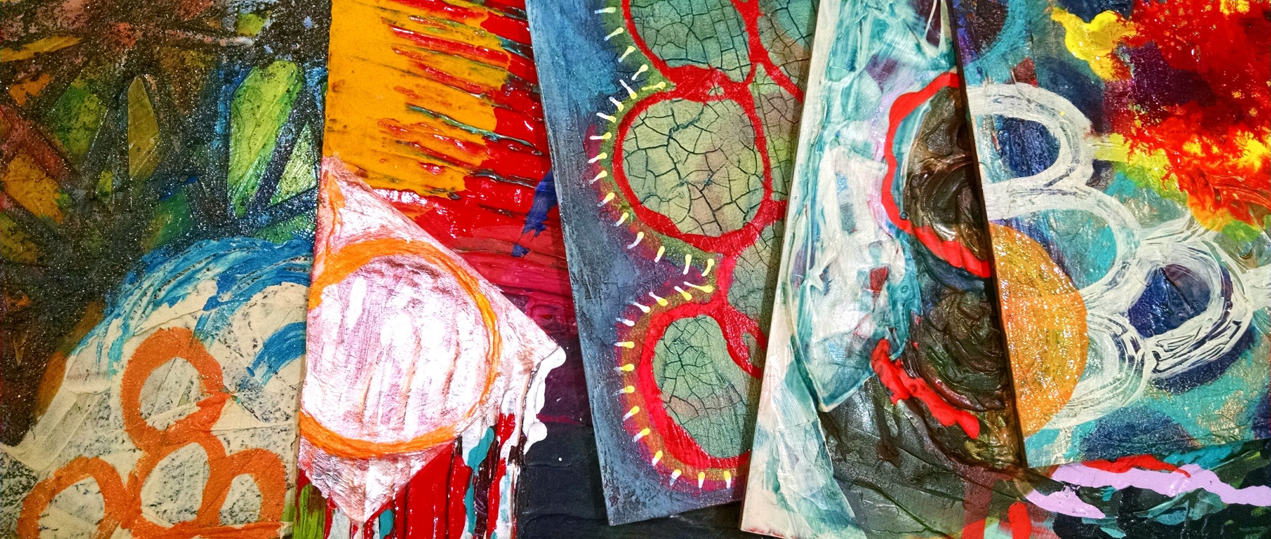 Christine Sauer, "Acrylic Explorations" Workshop Samples