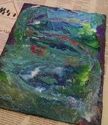 ©Christine Sauer, 10x8" Repurposed Canvas Board