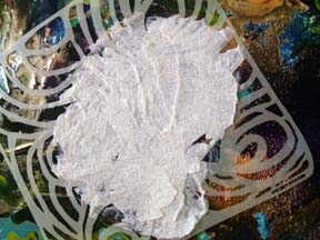 ©Christine Sauer, GOLDEN Glass Bead Gel applied through stencil