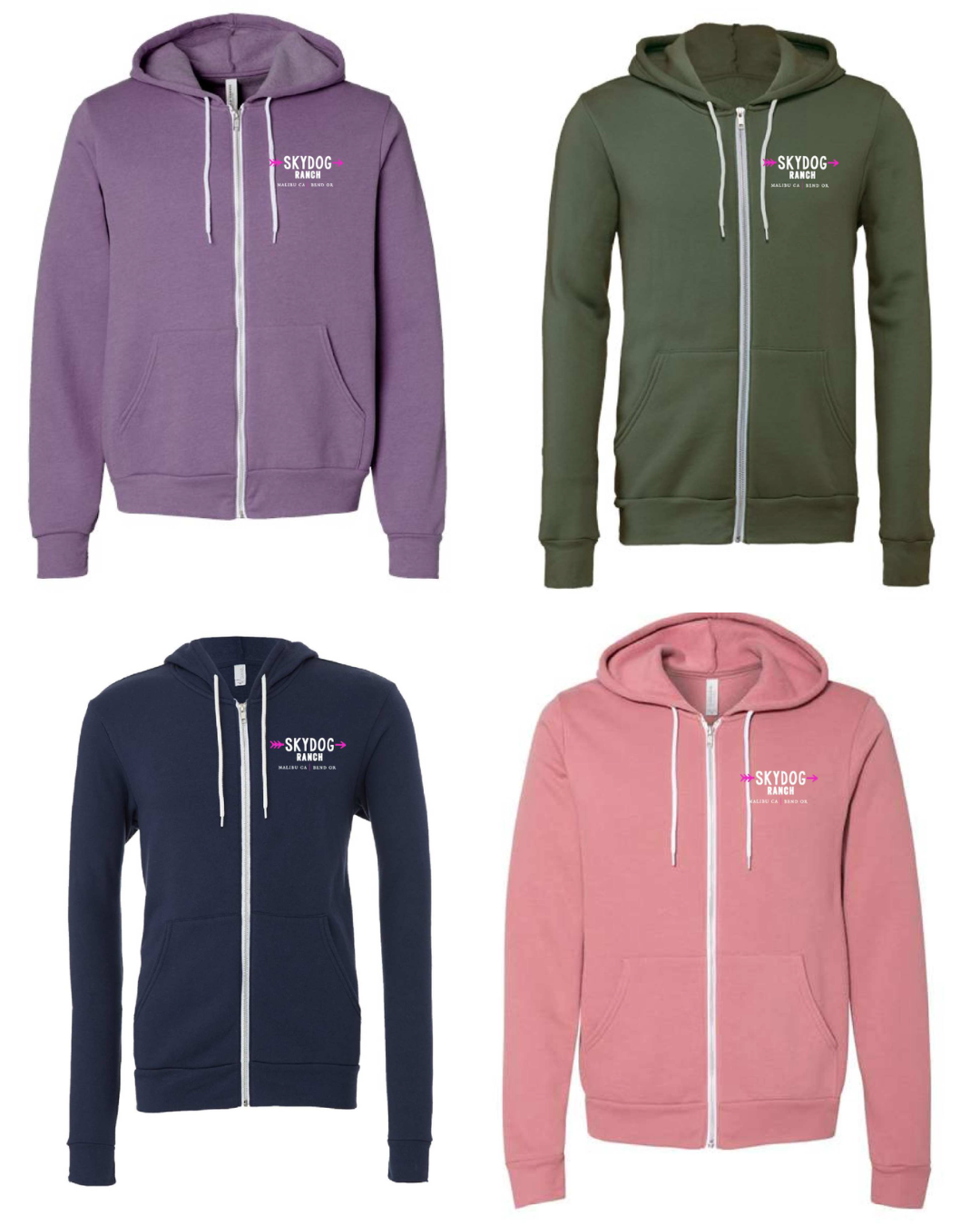 New Colors / New Sizes!!!  Skydog Zip-Up Hoodies
