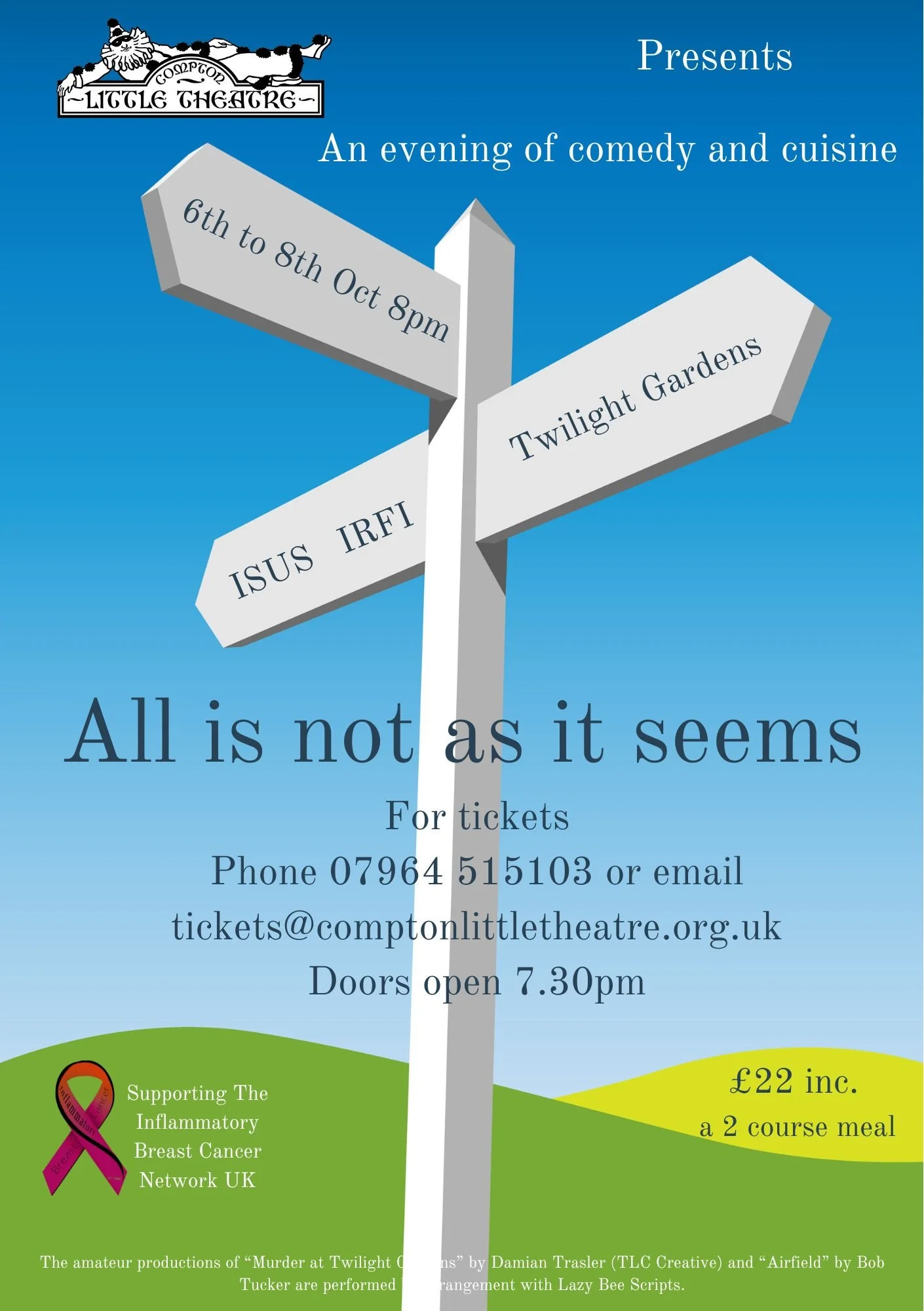 All is not as it seems - Dinner & Drama 6th to 8th October 2022