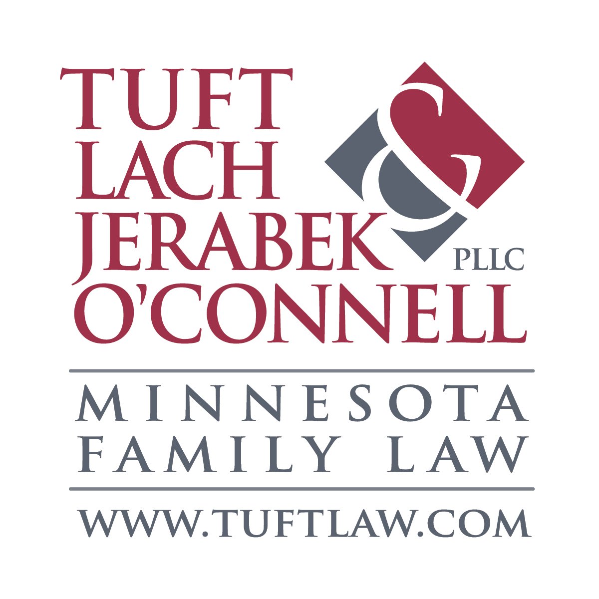Logo of company tuft lach jerabek & o'connell pllc in red and grey