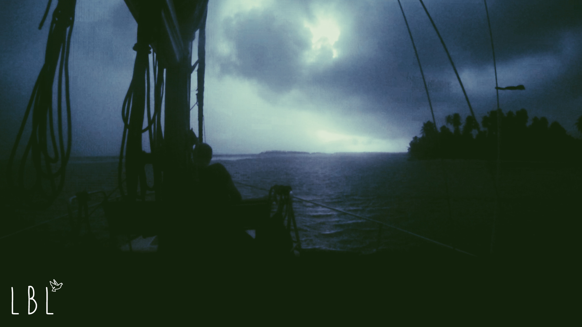 Watching a midnight thunderstorm while anchored in the islands