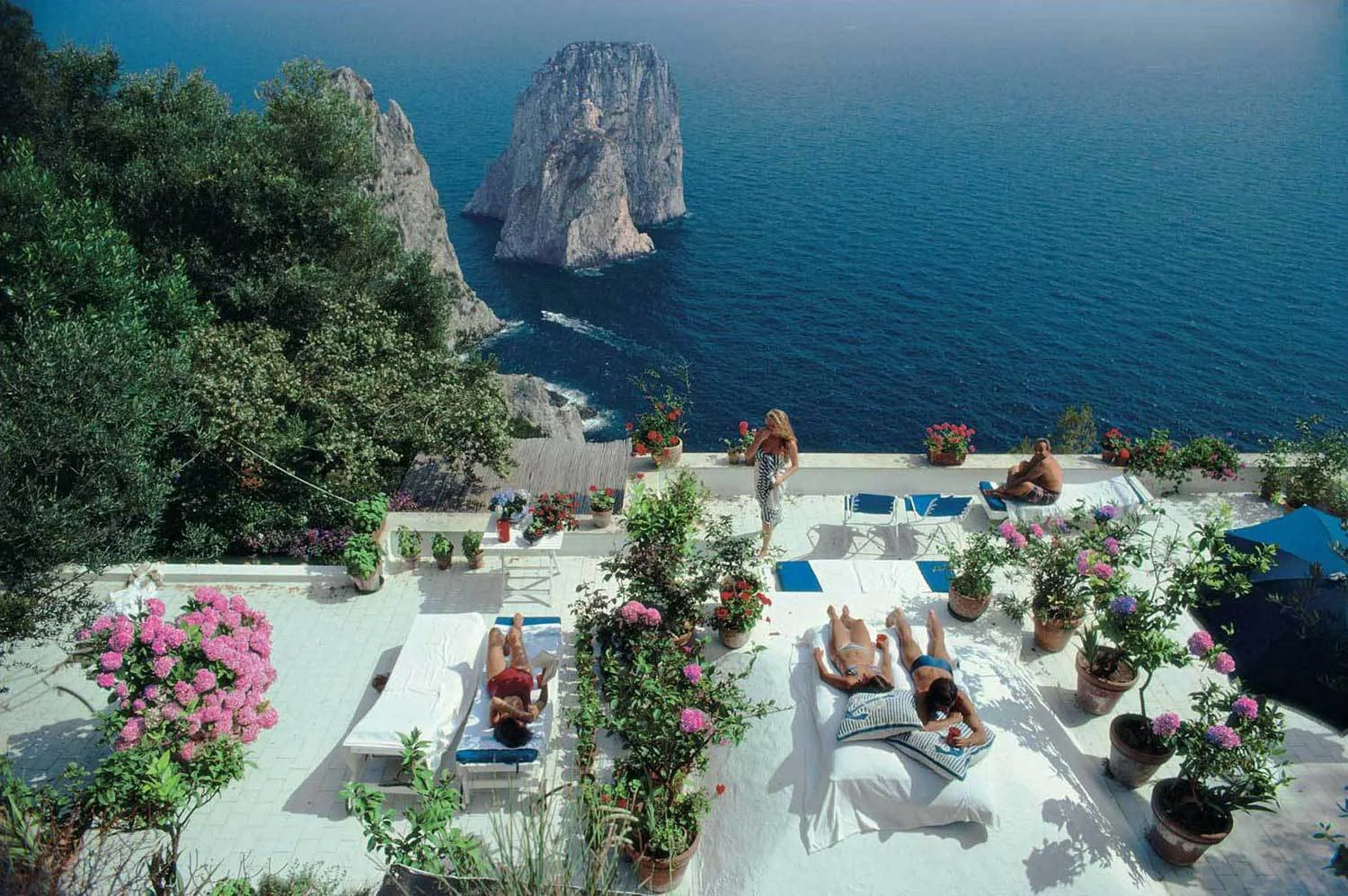 Slim Aarons, Il Canille, Capri, Italy , 1980