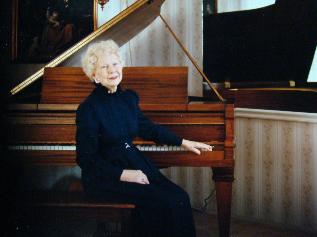 Grandma Mary at the piano