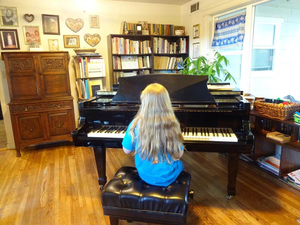 Holly at the piano