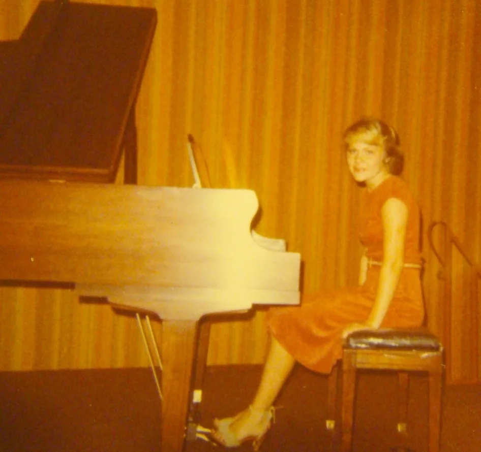 Emily at one of her piano recitals age 15