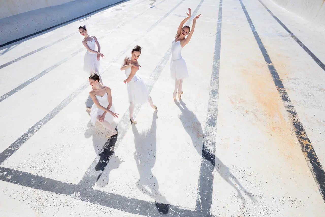 Swan Lake dancers at Bondi Icebergs