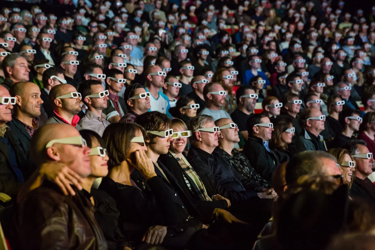 Kraftwerk fans watch the band in 3D