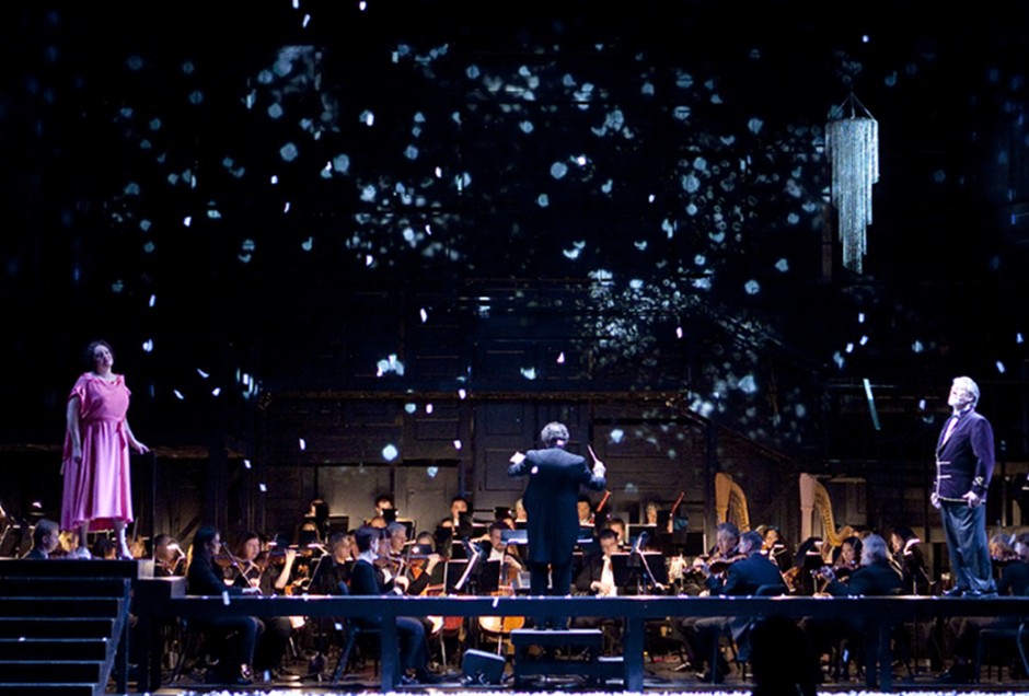 Bluebeard's Castle , Bartok Opera Omaha (Andrew Eggert, Director; Hal France, Conductor; Julia Noulin-Mérat, Scenic Designer; S. Katy Tucker, Video and Projection Designer; Allen Hahn, Lighting Designer; Julia Noulin-Mérat, Costume Designer; Allison (Lingren) McGuire, Assistant Director)