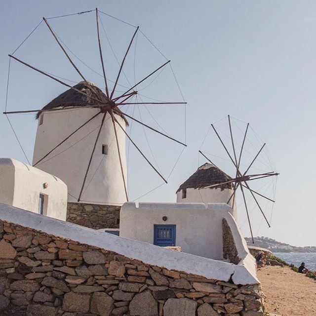 Those famous #mykonos windmills. What the picture doesn't tell you is that the winds were so strong up on that hill that most people could only stay for as long as it took to take a quick snap before escaping back down to the seaside restaurants and 