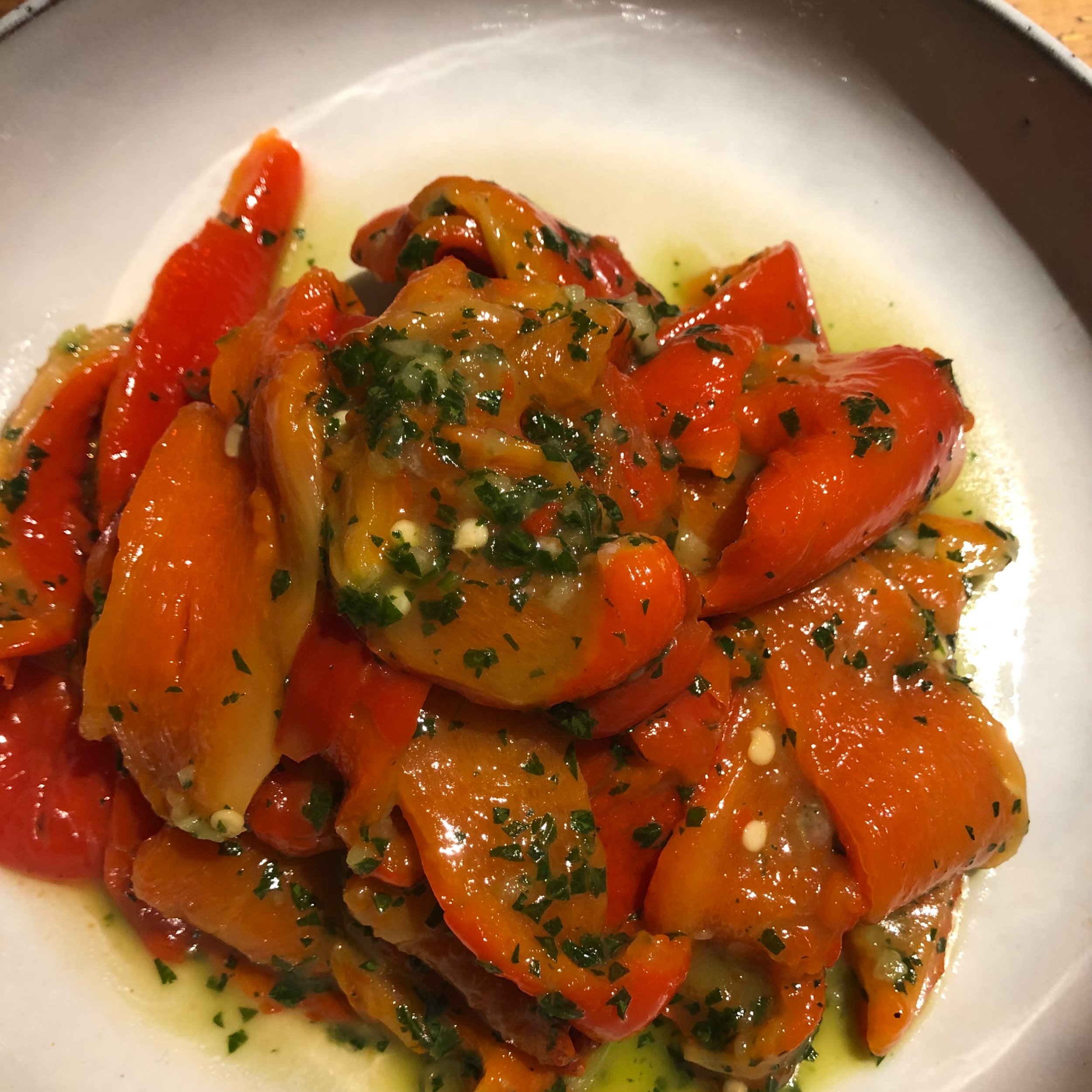 roasted capsicums with parsley sauce.JPG