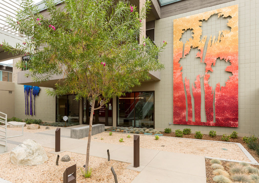 Red palm trees installed.jpg