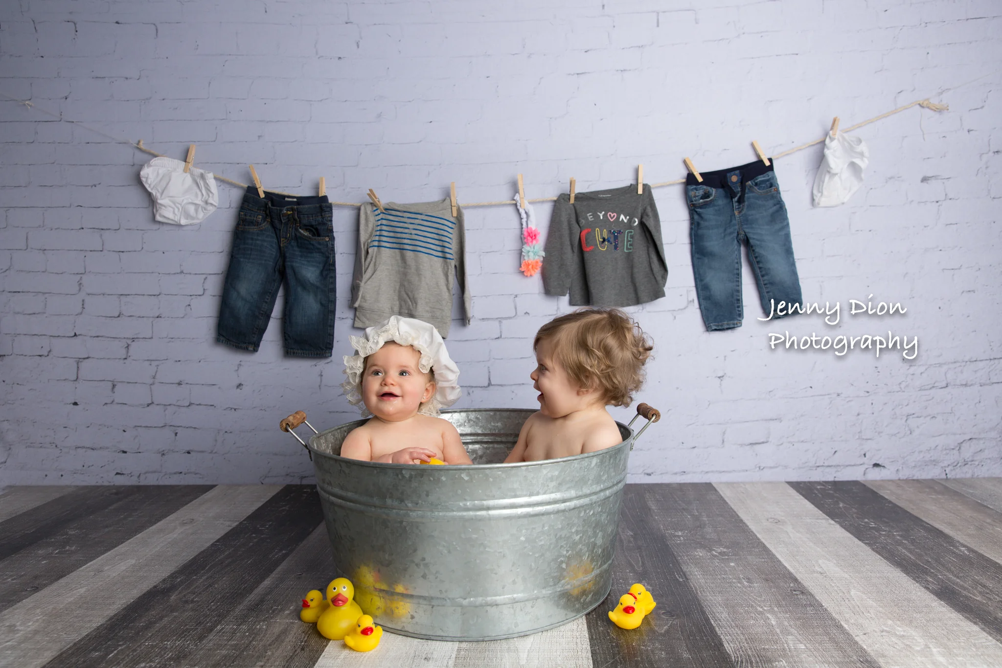 Rub-A-Dub-Dub, twins in a tub!