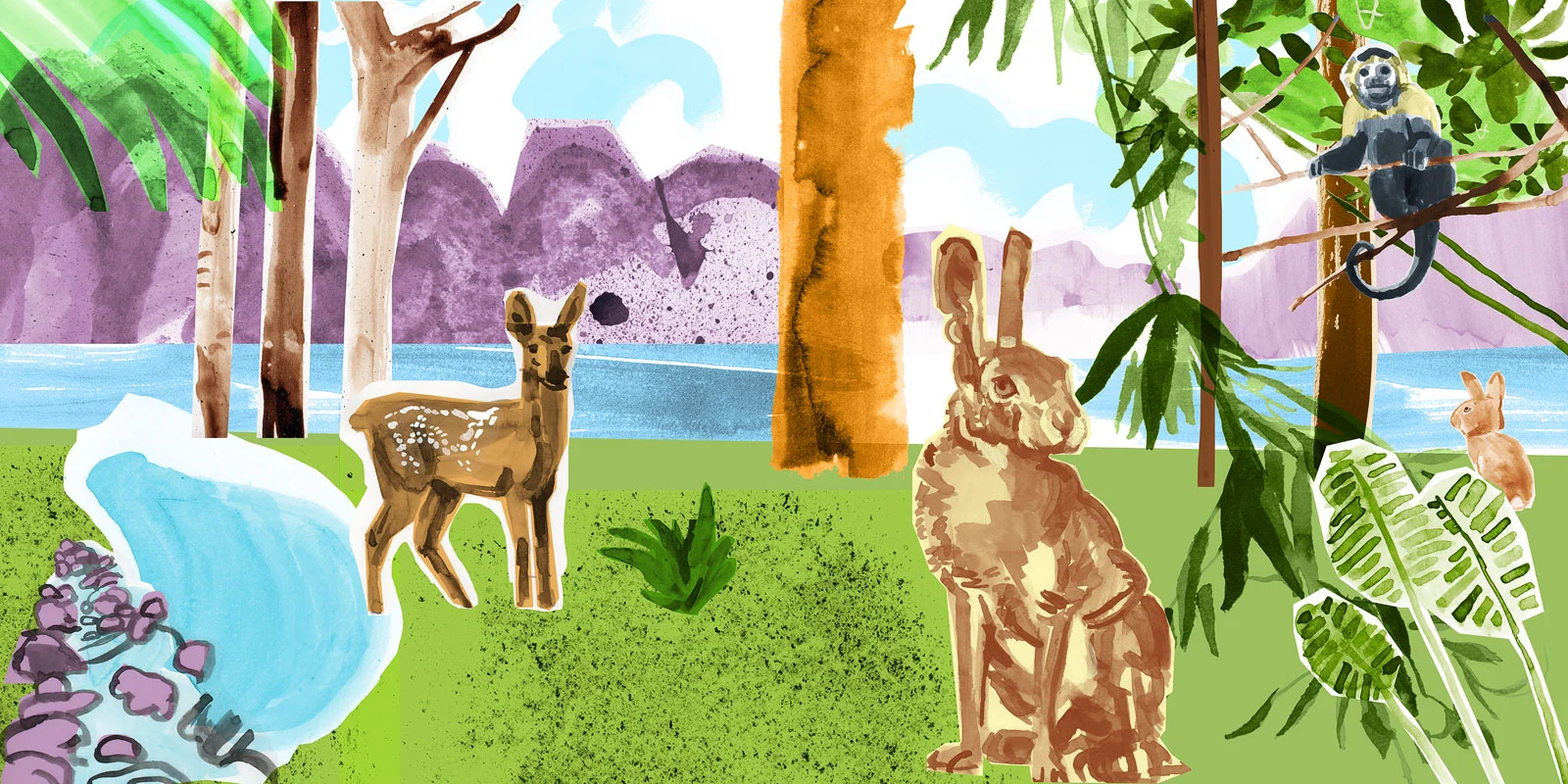 Animal Forest Mockup for Public Art Proposal