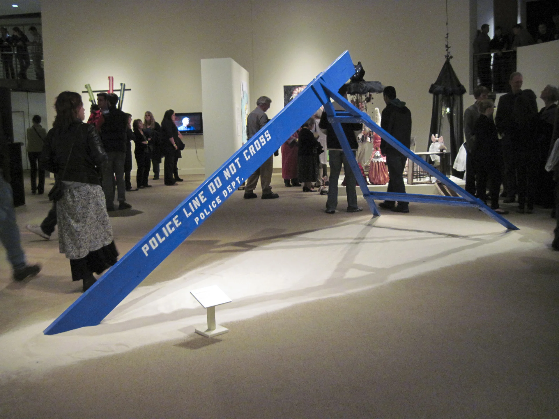 All is Not Quiet (The American Front), 2011/2016 Pine, OSHA Safety Blue Enamel, Bronze, Sand 96 x 144 x 216 in Installation view, ‘Territory: Generational Triptychs’, Tacoma Art Museum of Arts and Culture, Spokane WA, 2011