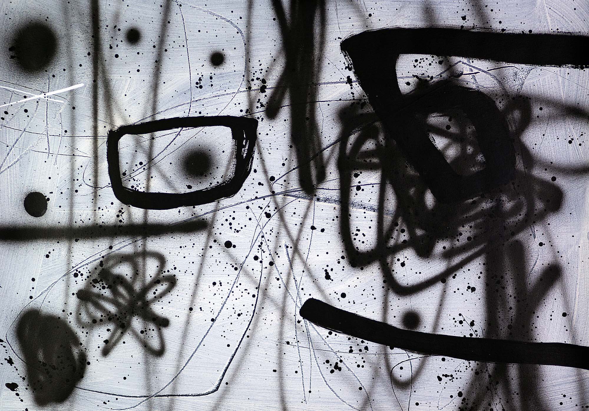 'Dust and Noise' acrylic on paper 430mm x 610mm