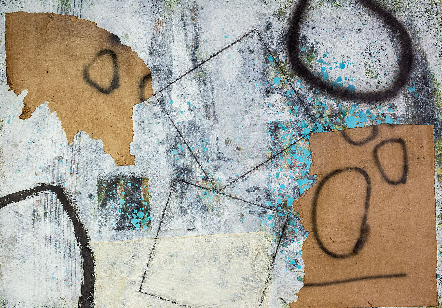 'Illusory and Absurd' mixed media on paper 420mm x 610mm