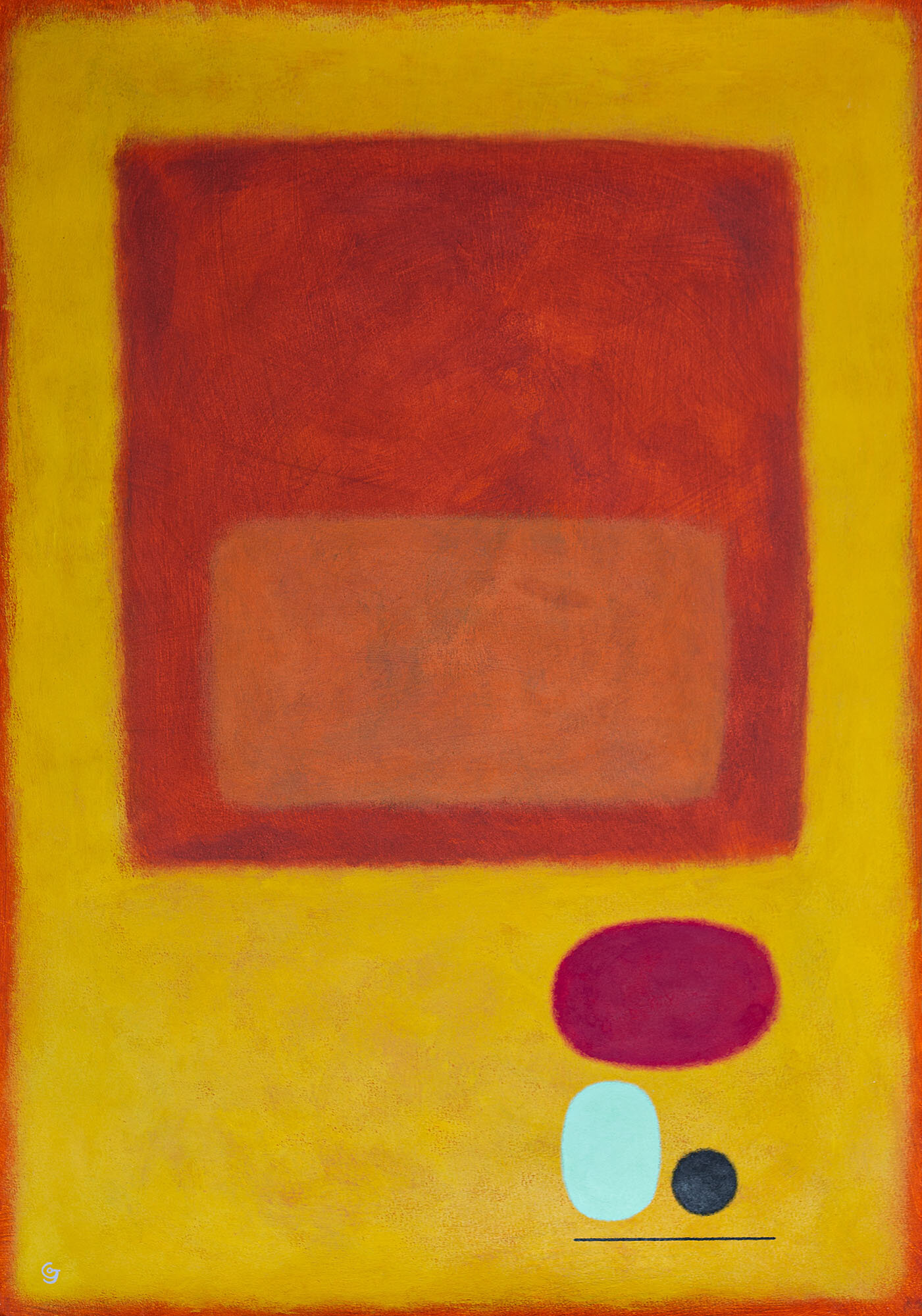 'Low, Hot, Still' acrylic on paper 610mm x 430mm