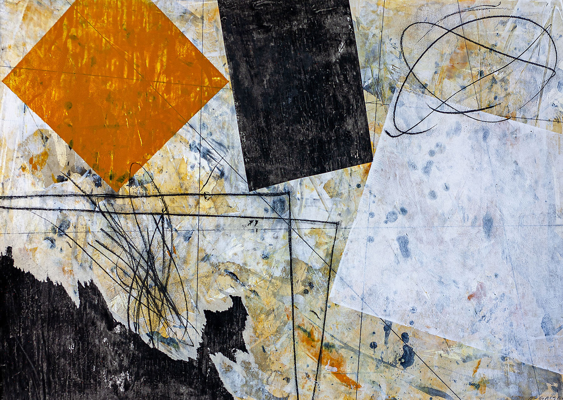 'We Could Be' acrylic and collage on paper 430mm x 610mm