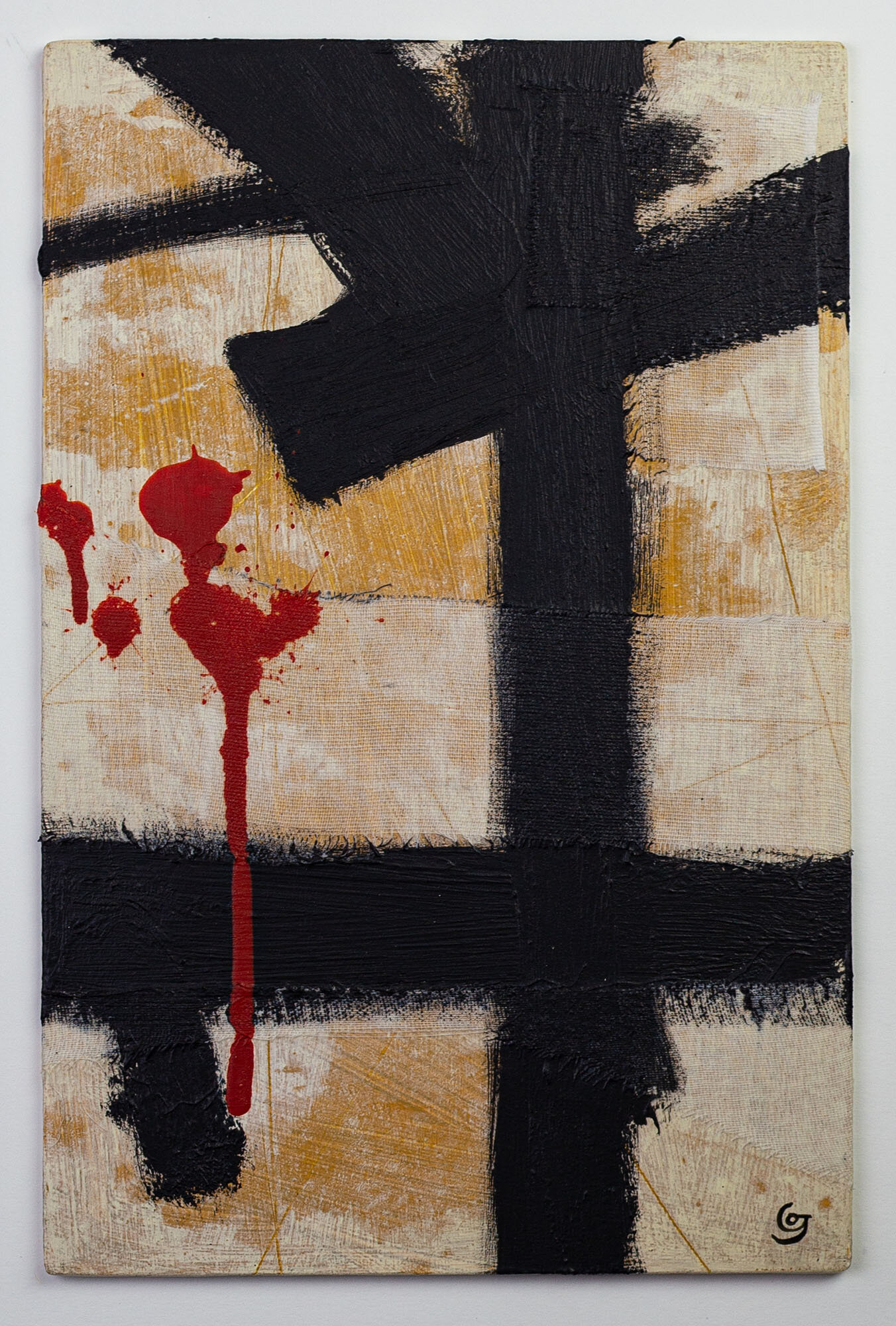 'This Conclusion' mixed media on board 300mm x 200mm