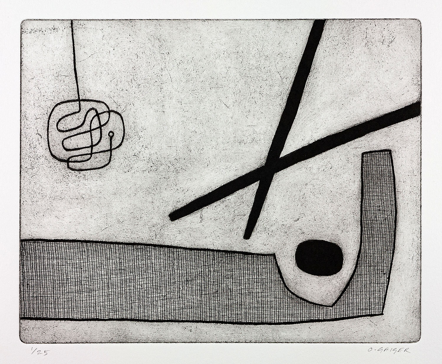 'Trap' etching with aquatint 200mm x 250mm edition of 25