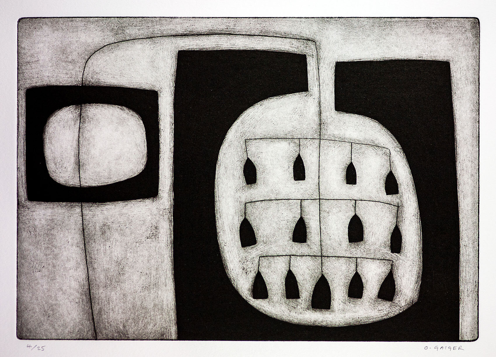 'Harbour' drypoint with roulette 200mm x 280mm (SOLD OUT)