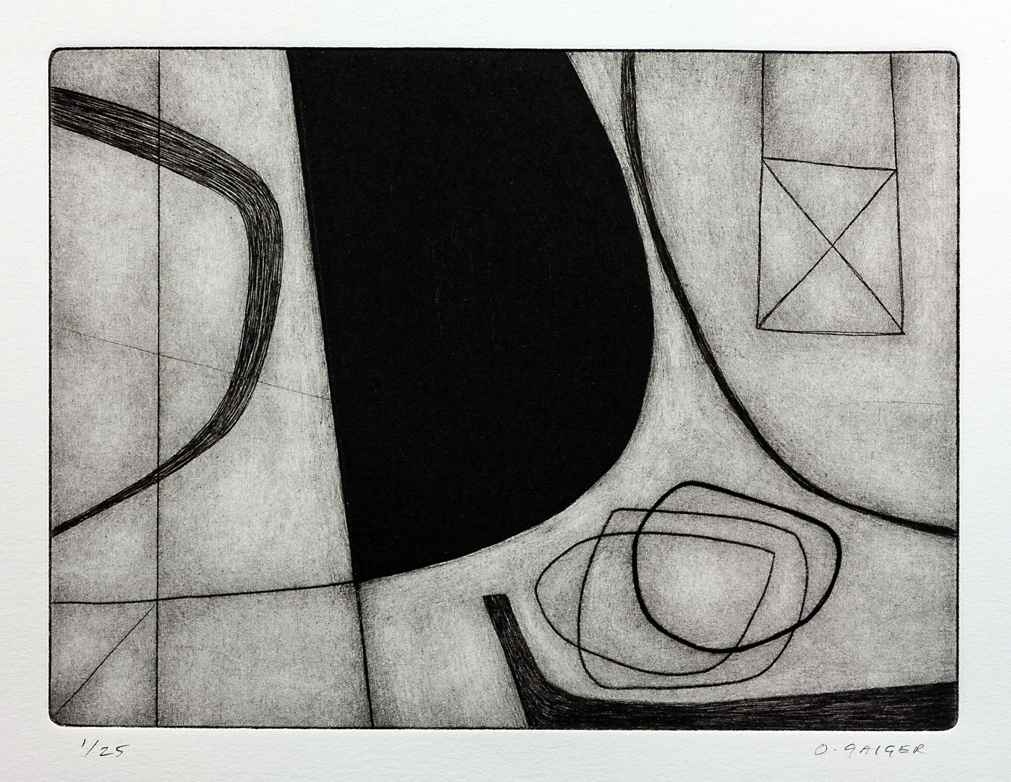 'Cambrian' drypoint with roulette 150mm x 200mm edition of 25