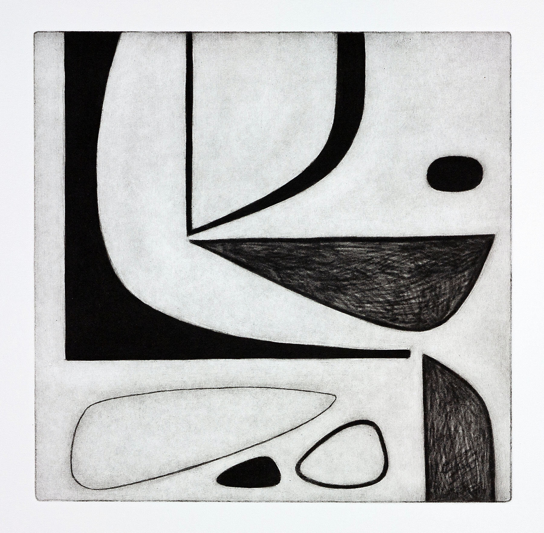 'From The Beach' drypoint with roulette 200mm 200mm edition of 25