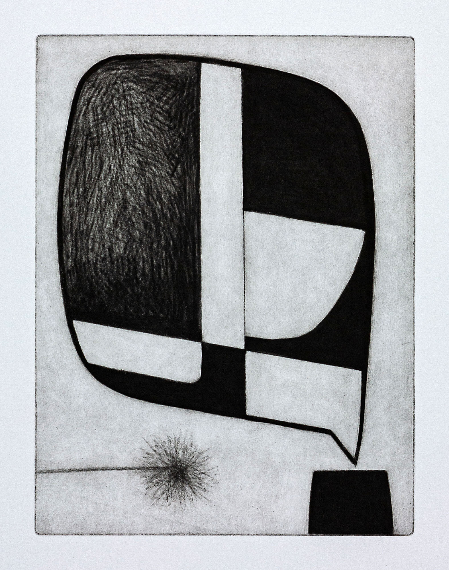 'Breeze' drypoint with roulette 200mm x 150mm edition of 25