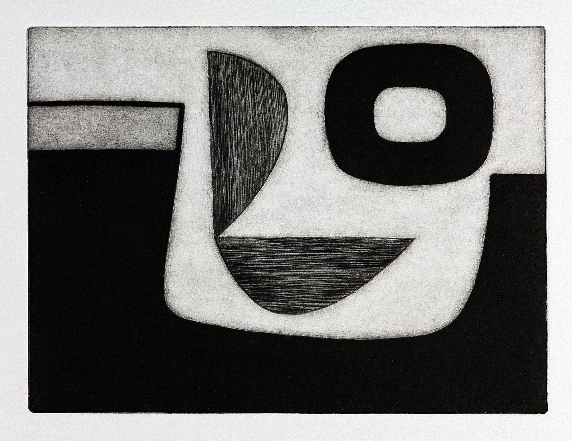 'Below The Horizon' drypoint with roulette 150mm x 200mm edition of 25
