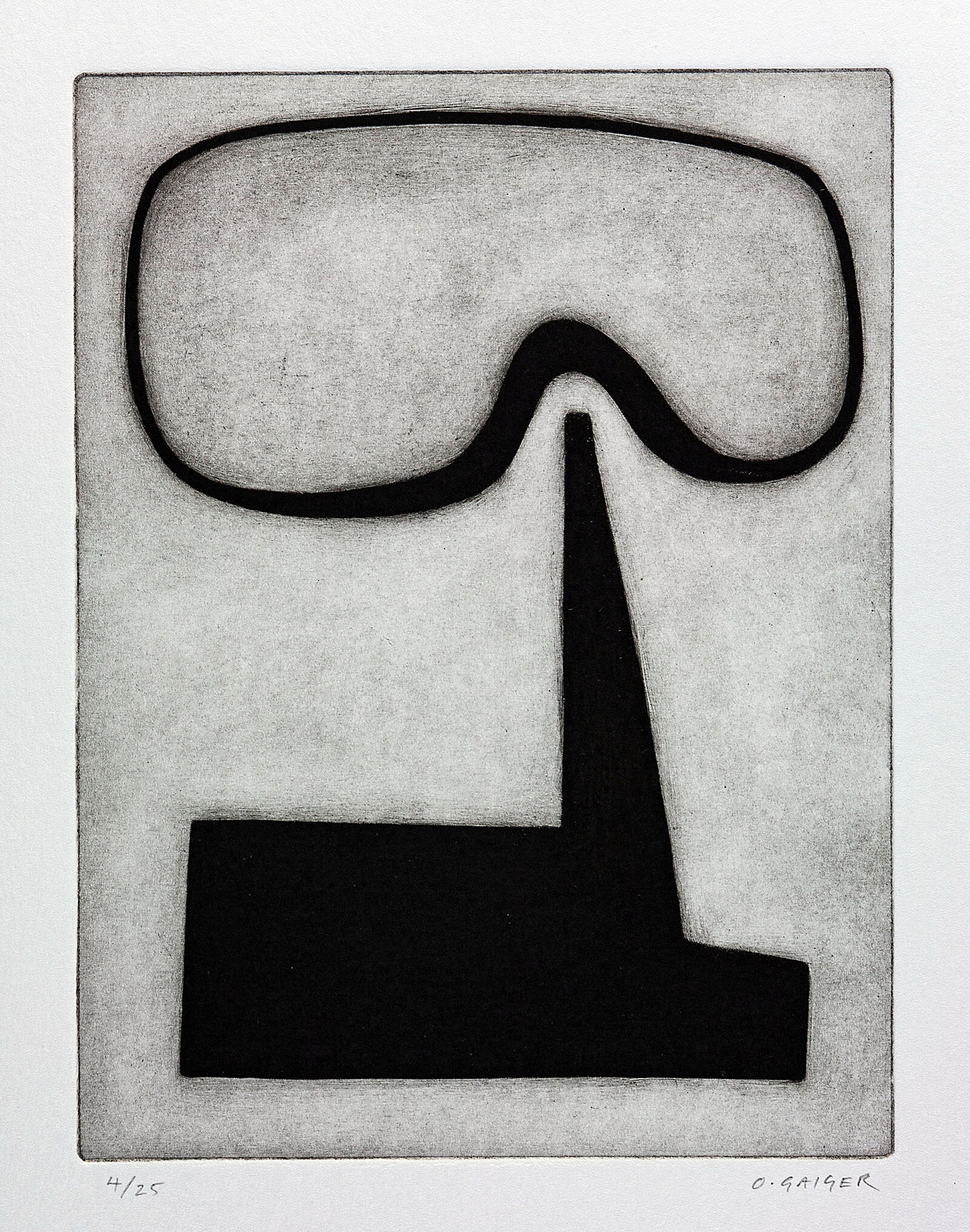 'Ouch!' drypoint with roulette 200mm x 150mm edition of 25