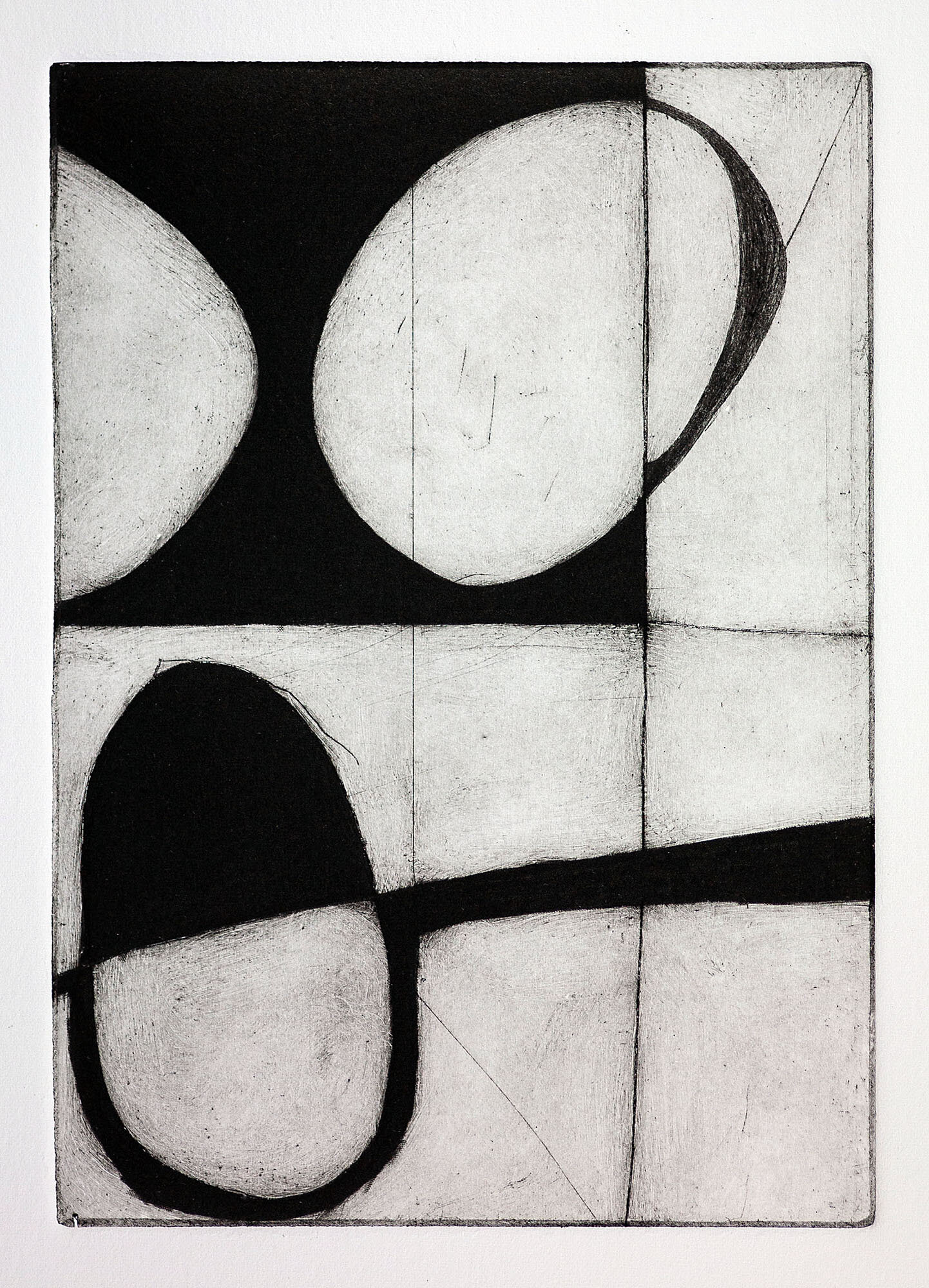 'Breaking Through' drypoint with roulette 200mm x 150mm (SOLD OUT)