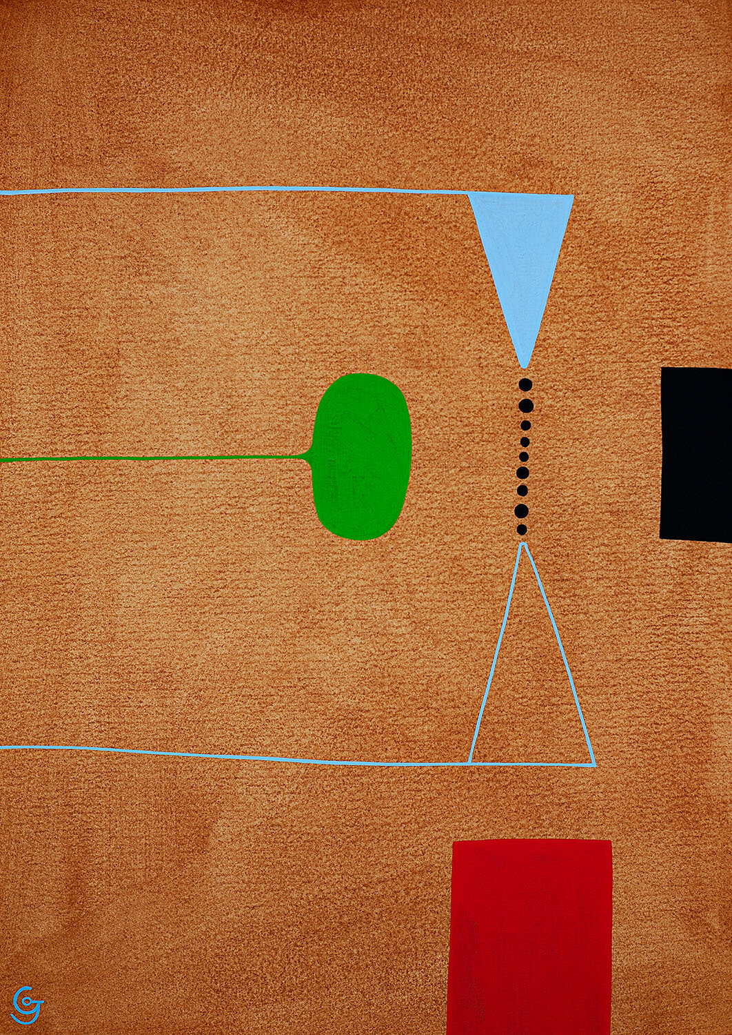 'In Mind' gouache on paper 430mm x 305mm (SOLD)