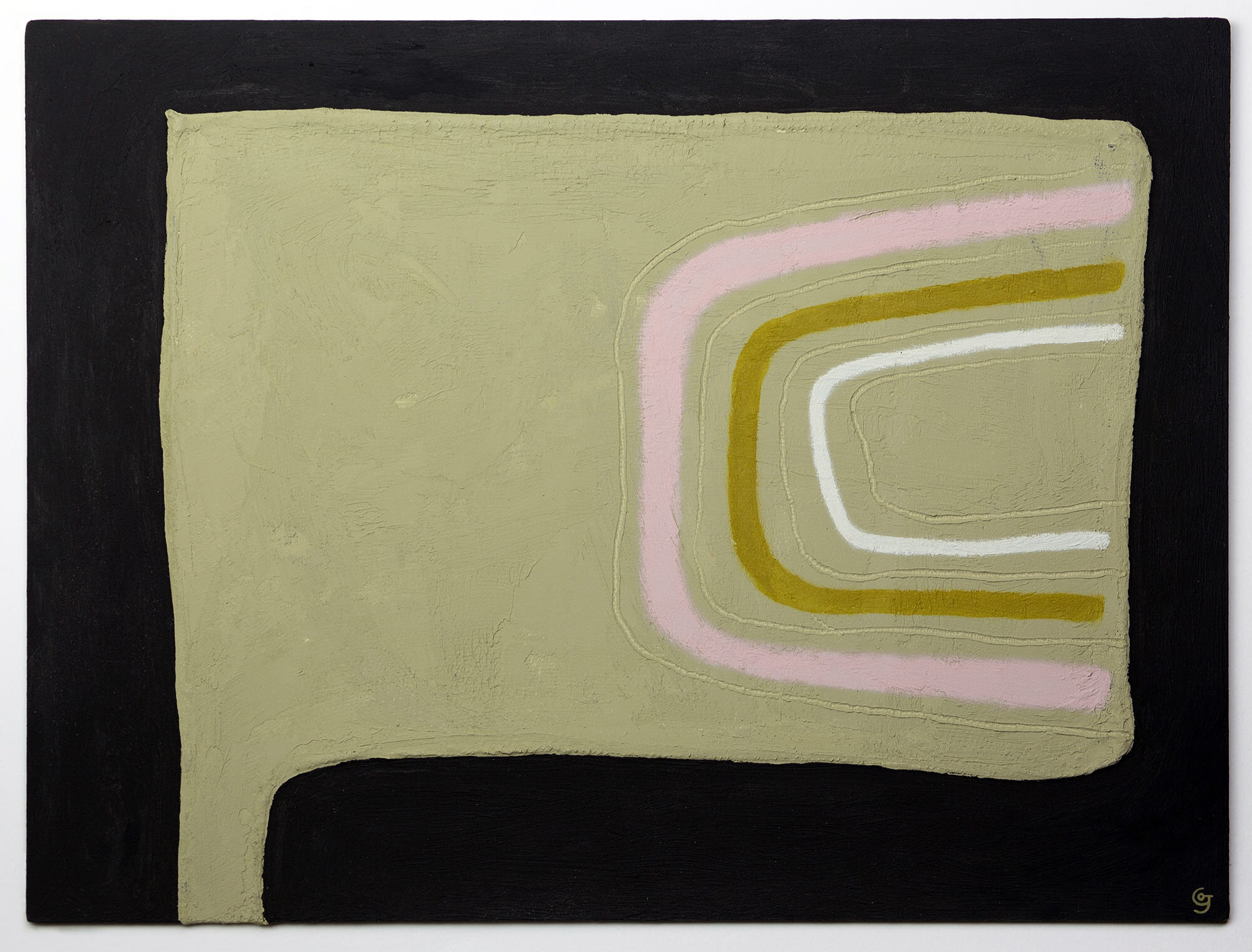 'Unknown Rainbow' mixed media on gesso panel 300mm x 400mm
