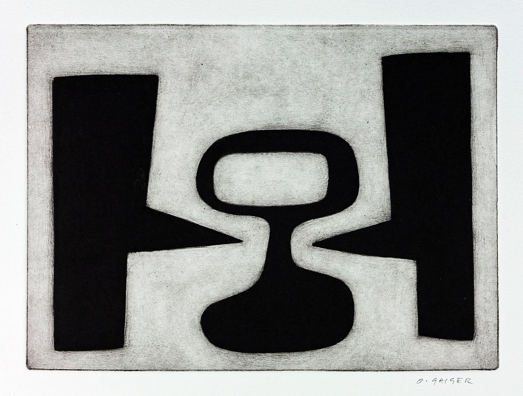 'Eeek' drypoint with roulette 150mm x 200mm edition of 25