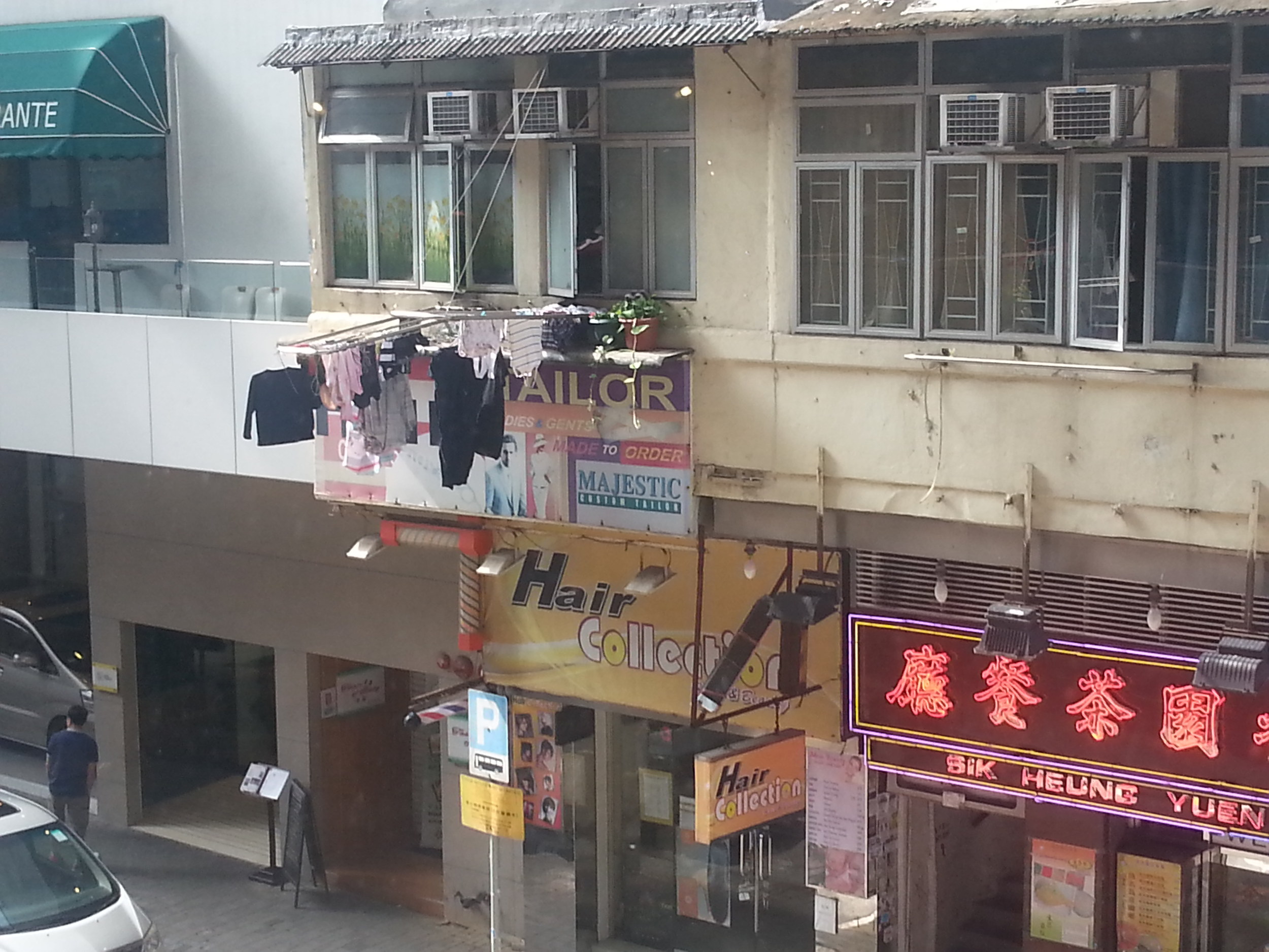 Washing drying opposite Novotel