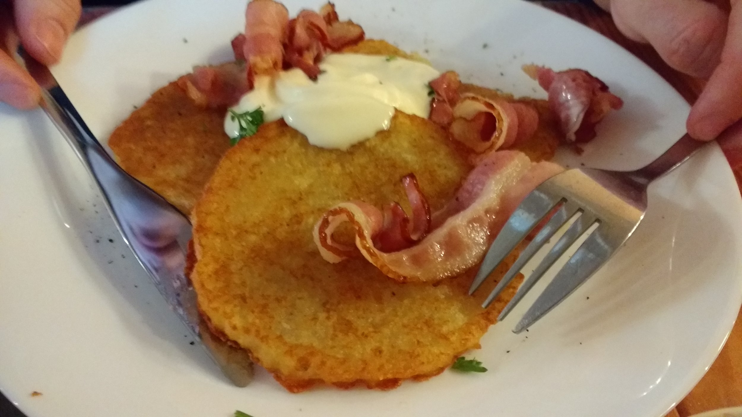 Potato Pancakes at Cat Cafe