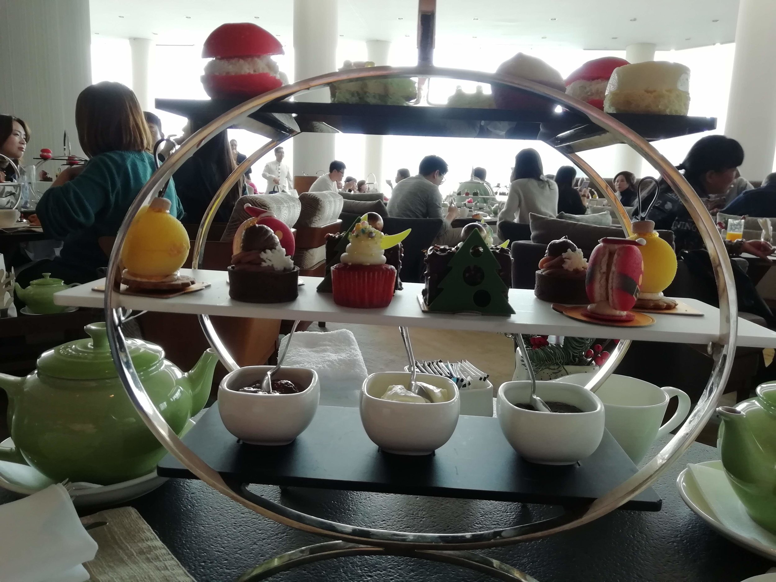 Afternoon Tea at the Intercontinental looking out to Victoria Harbour