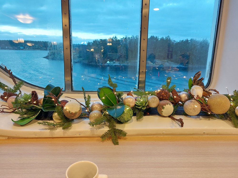 View from the breakfast table on board Silja Symphony