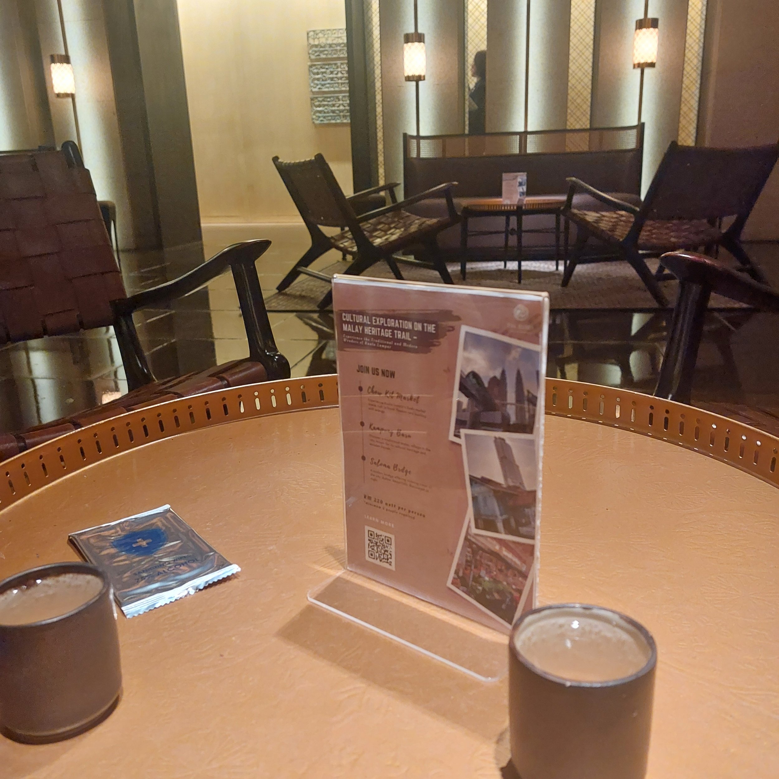 The welcome drink at check-in