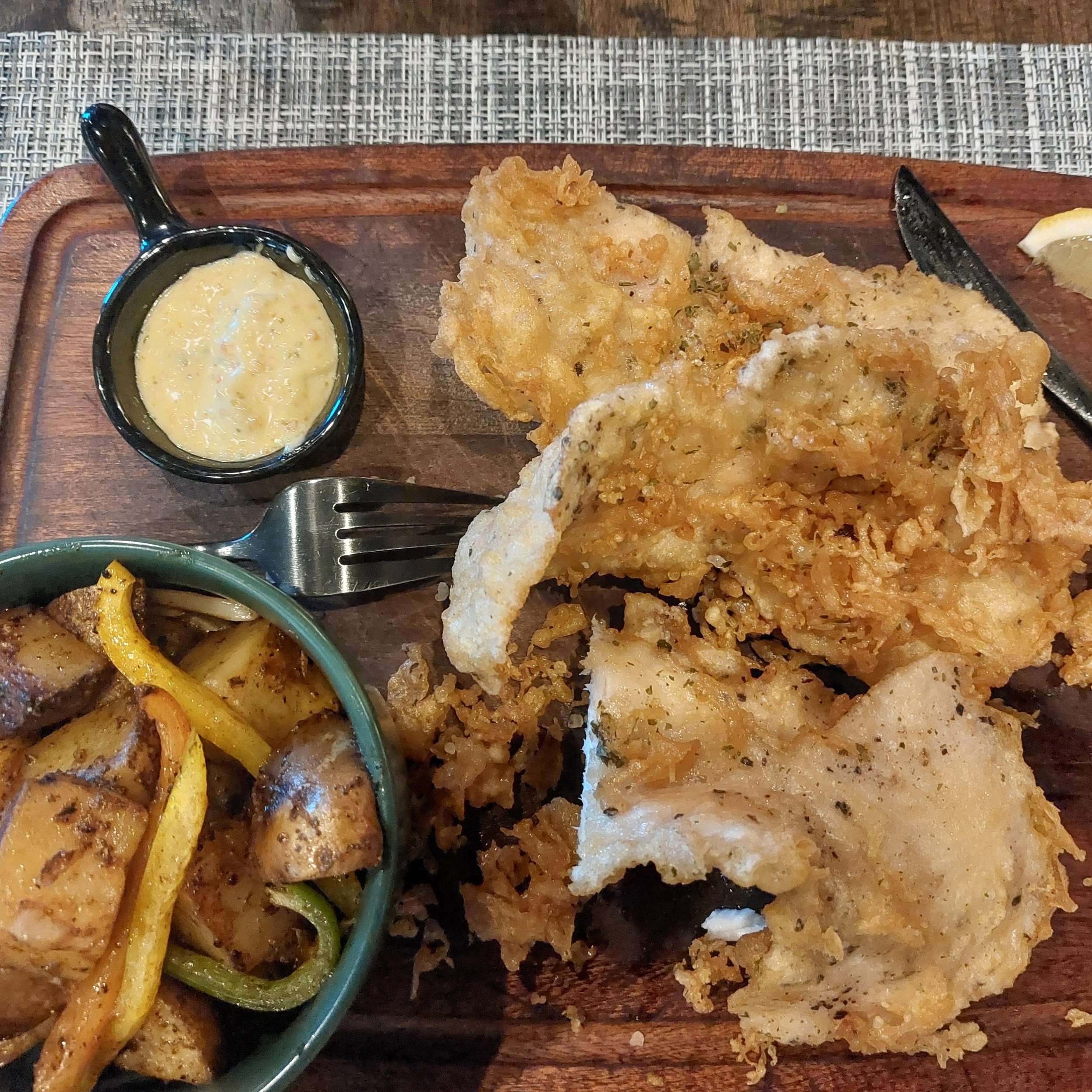 Fish and chips in the Lobby Bar