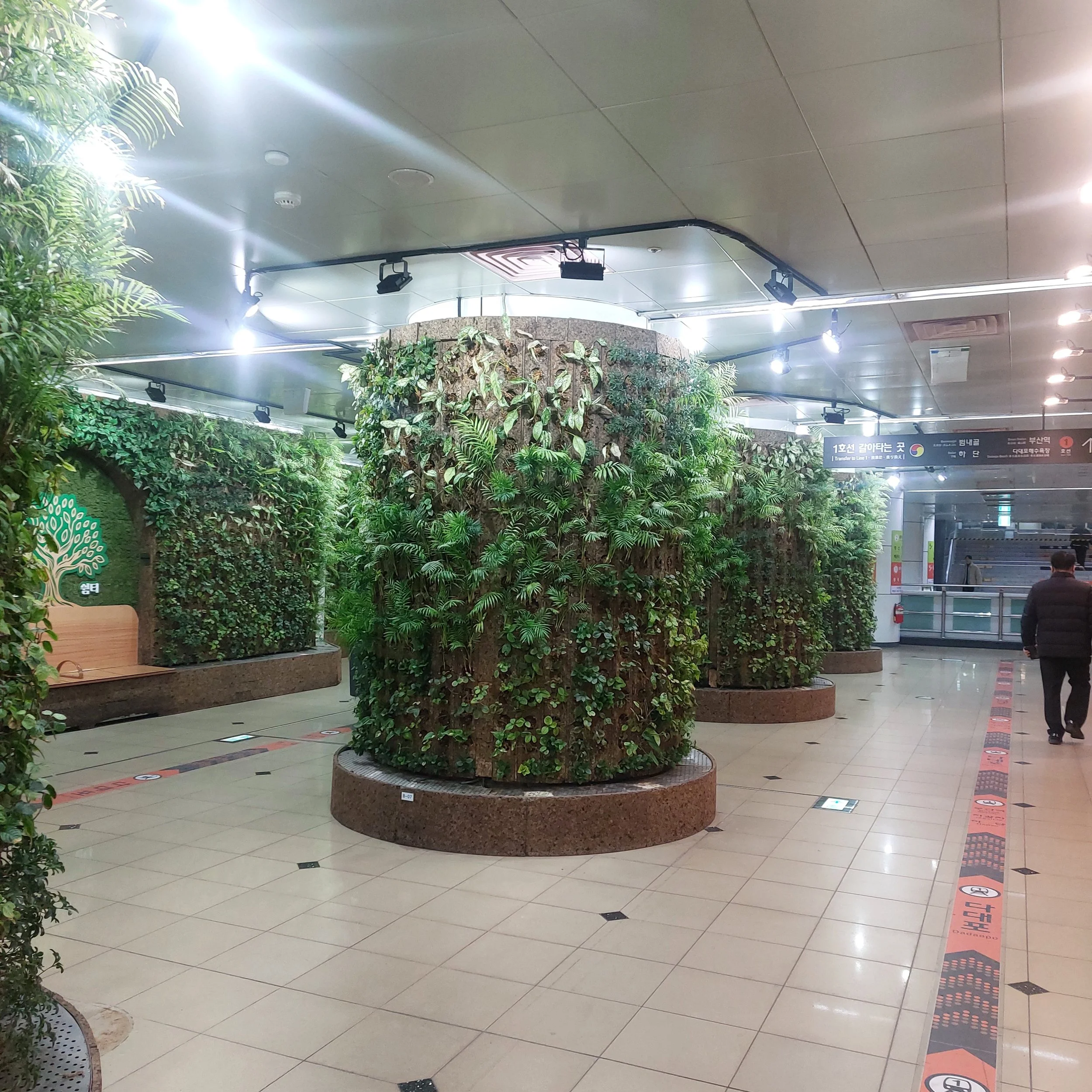 Spacious underground station platform