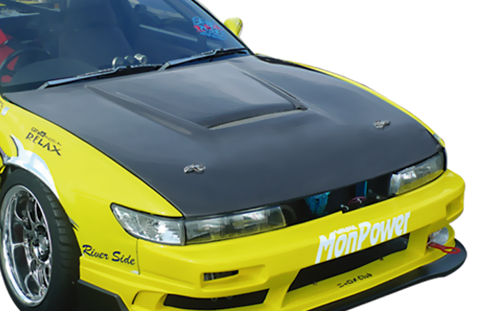 CARBON AERO BONNET - TYPE 1 - NISSAN S13 SILVIA