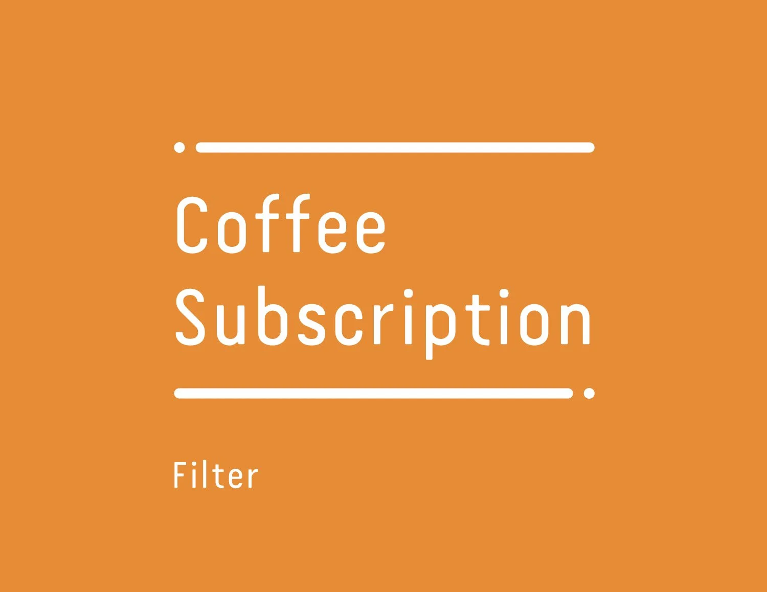 Filter Coffee Subscription — Nylon Coffee Roasters