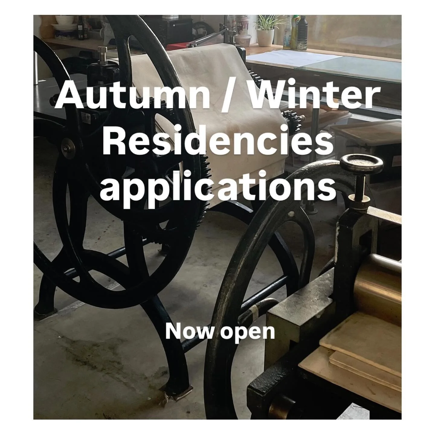 📞📞 Calling all printmakers 📞📞

Autumn / Winter residencies applications now open !
 For one / two month residences in both our Vauxhall and Croydon print rooms.

Come and join our warm friendly studios over the winter months. 
Desk spaces with 7 
