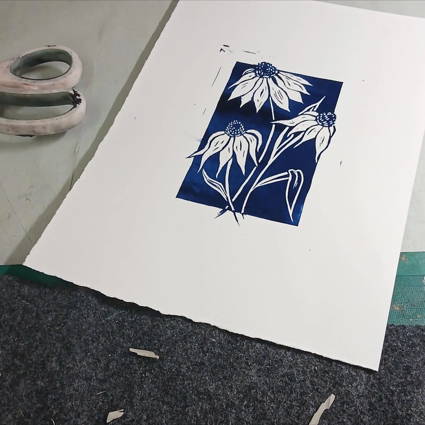 Loving the results from a  private day Lino workshop this week with @usva.inei in our Vauxhall studio!

Dm us if you&rsquo;re interested in getting a group together for your own private workshops.
#perfectchristmaspresent