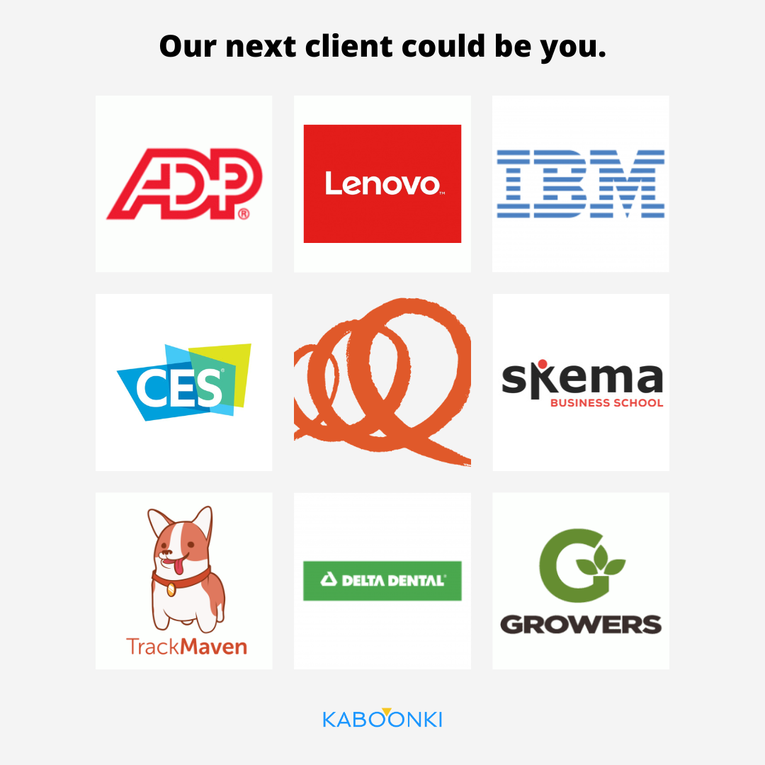 Company logos for Kaboonki clients